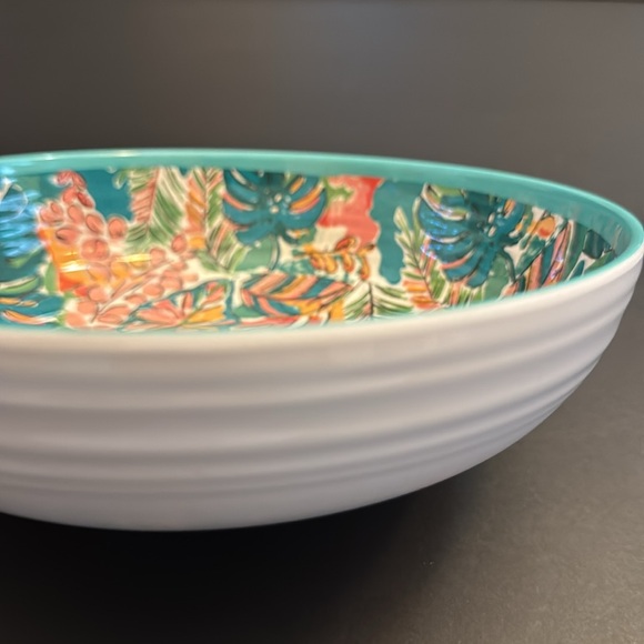 4pc SAMBA Colorful Tropical Print Melamine Dinner Bowls - 8" - Picture 2 of 7